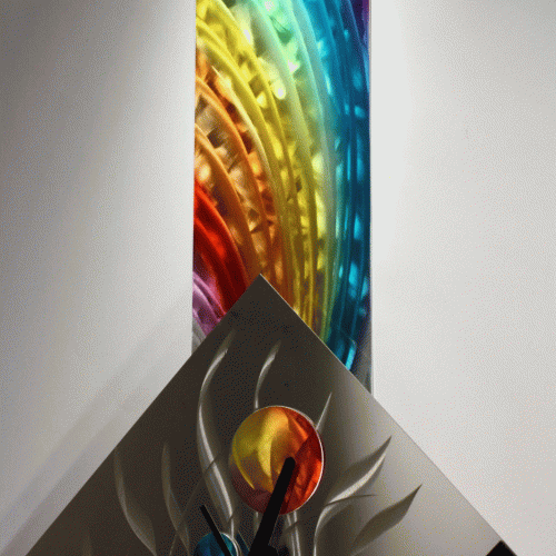 Abstract Metal Wall Art Painting (Photo 15 of 20)