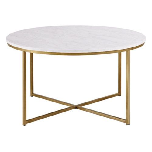 Modern Round Faux Marble Coffee Tables (Photo 8 of 20)