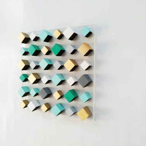 Gold And Teal Wood Wall Art (Photo 2 of 20)
