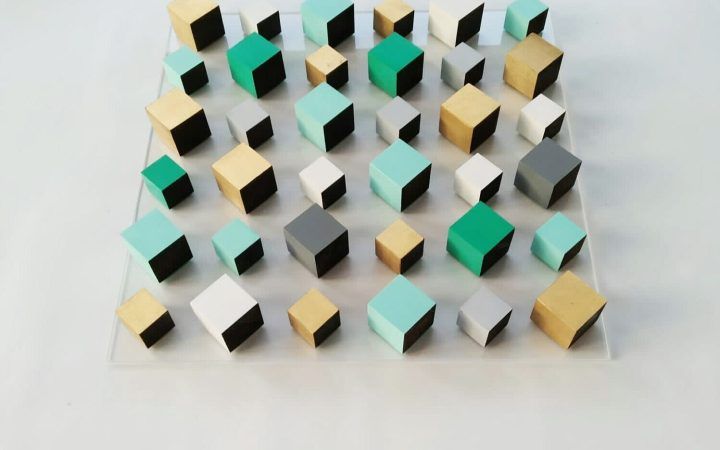 20 Collection of Gold and Teal Wood Wall Art