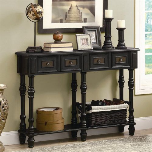 Black Wood Storage Console Tables (Photo 5 of 20)