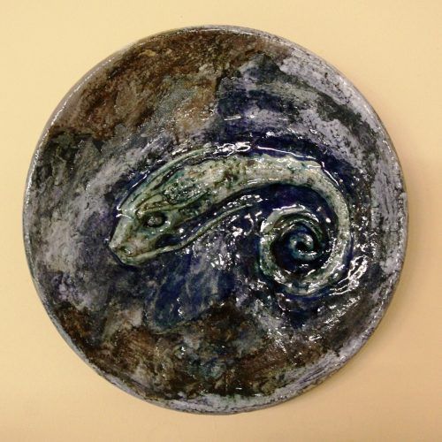 Ceramic Blue Fish Plate Wall Decor (Photo 15 of 20)