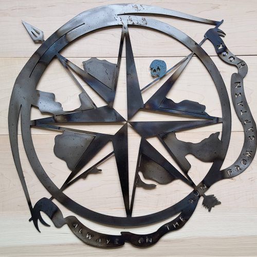 Outdoor Metal Wall Compass (Photo 18 of 20)