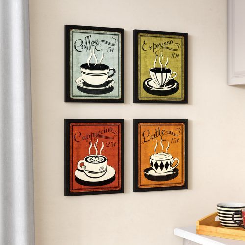 Decorative Three Stacked Coffee Tea Cups Iron Widget Wall Decor (Photo 3 of 20)