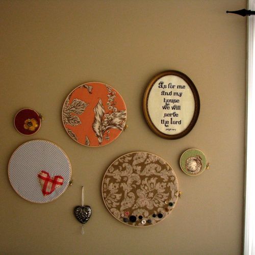 Embroidery Hoop Fabric Wall Art (Photo 3 of 15)