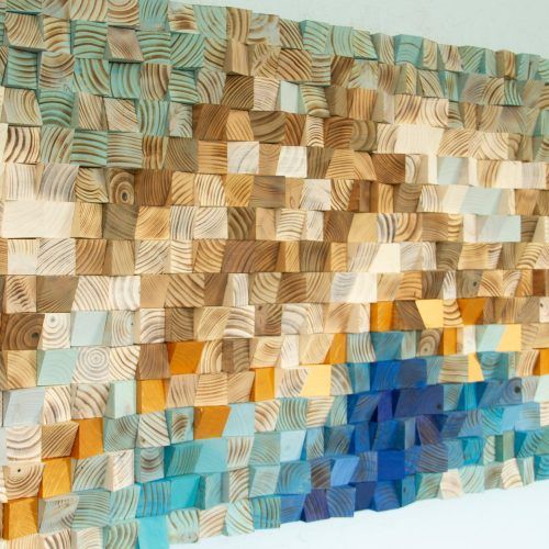 Gold And Teal Wood Wall Art (Photo 6 of 20)