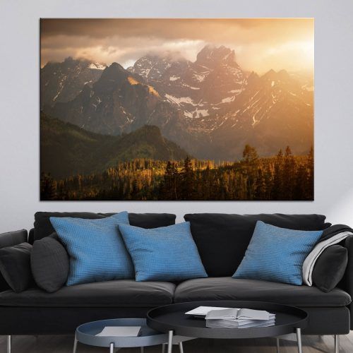 Mountains Canvas Wall Art (Photo 4 of 15)