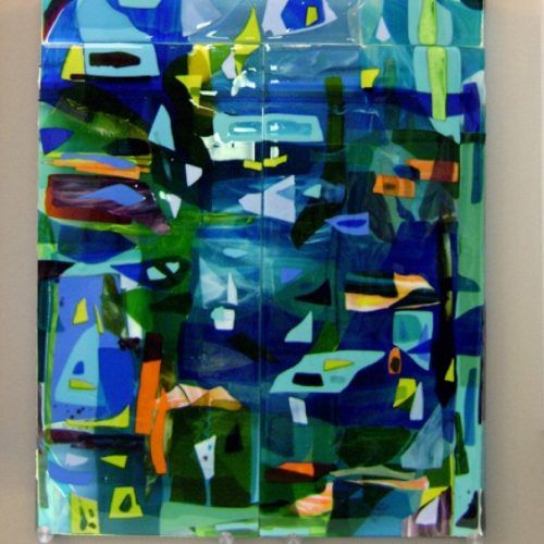 Abstract Fused Glass Wall Art (Photo 19 of 20)