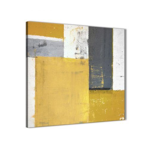 Yellow And Grey Abstract Wall Art (Photo 14 of 20)