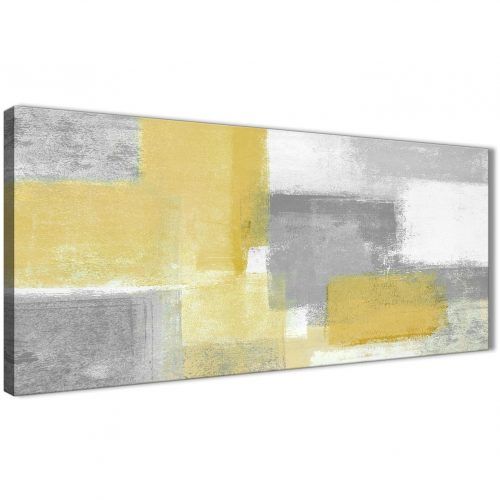 Yellow And Grey Abstract Wall Art (Photo 5 of 20)
