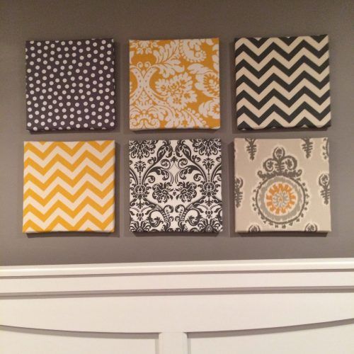 Fabric Panel Wall Art With Embellishments (Photo 15 of 15)