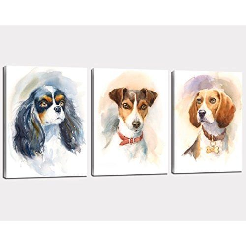 Dogs Canvas Wall Art (Photo 8 of 15)