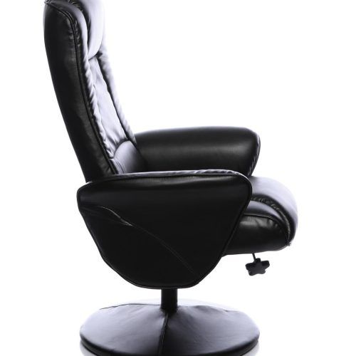 Black Faux Leather Swivel Recliners (Photo 6 of 20)