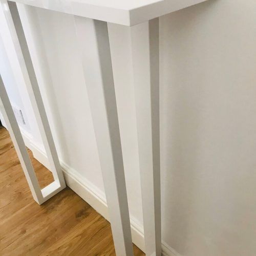 Gloss White Steel Console Tables (Photo 8 of 20)