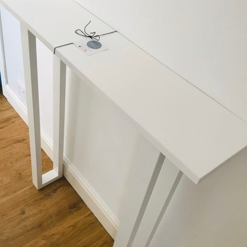 White Triangular Console Tables (Photo 13 of 20)