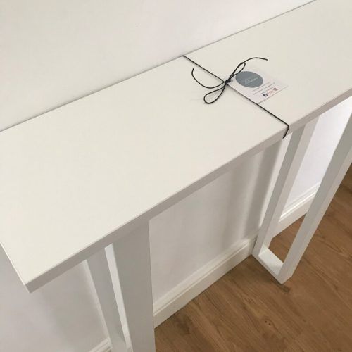 Gloss White Steel Console Tables (Photo 5 of 20)