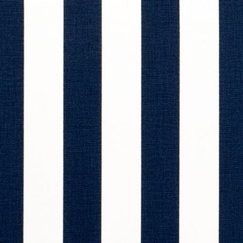 Navy Blue And White Striped Ottomans (Photo 6 of 20)