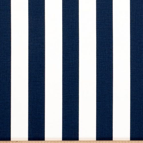 Navy Blue And White Striped Ottomans (Photo 5 of 20)