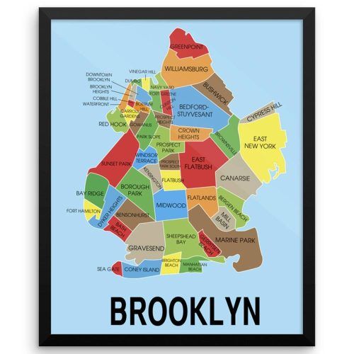 Brooklyn Map Wall Art (Photo 16 of 20)