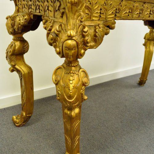 Antique Gold And Glass Console Tables (Photo 3 of 20)