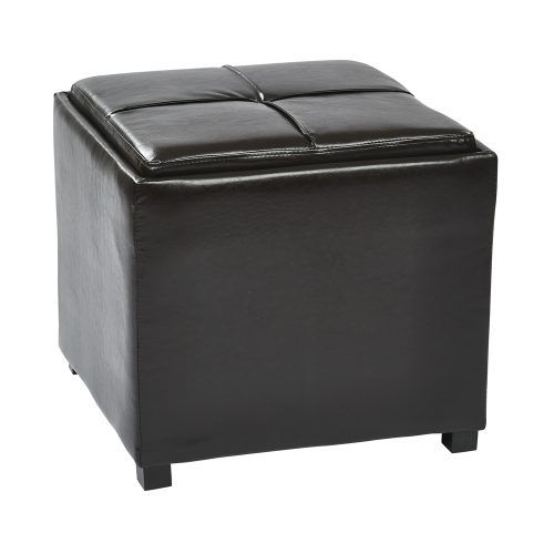 Beige And Dark Gray Ombre Cylinder Pouf Ottomans (Photo 14 of 20)
