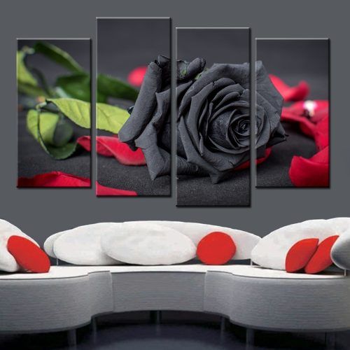Roses Canvas Wall Art (Photo 13 of 15)