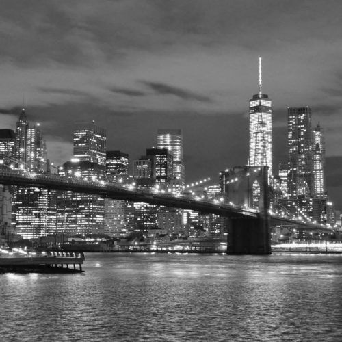 New York Skyline Canvas Black And White Wall Art (Photo 18 of 20)