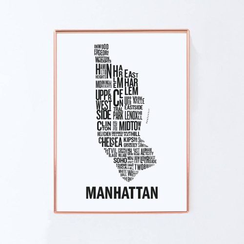 Manhattan Map Wall Art (Photo 5 of 20)