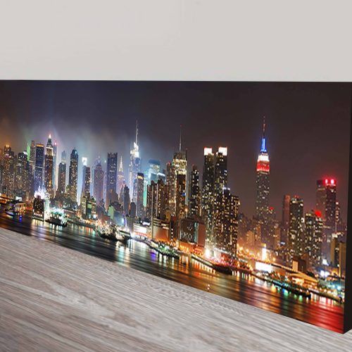 New York Skyline Canvas Black And White Wall Art (Photo 10 of 20)