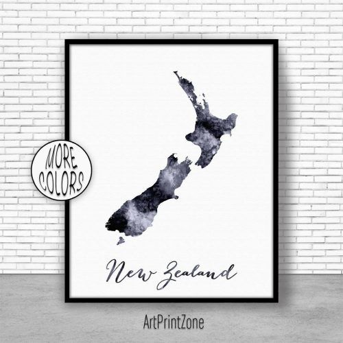 New Zealand Map Wall Art (Photo 5 of 20)