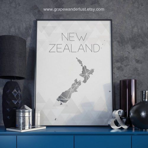 New Zealand Map Wall Art (Photo 3 of 20)