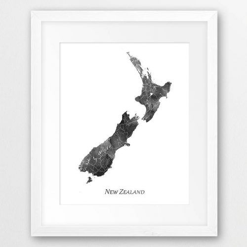 New Zealand Map Wall Art (Photo 6 of 20)