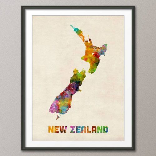 New Zealand Map Wall Art (Photo 4 of 20)