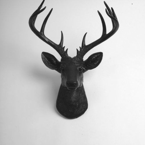 Large Deer Head Faux Taxidermy Wall Decor (Photo 6 of 20)