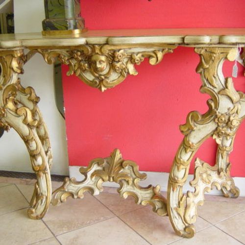 Cream And Gold Console Tables (Photo 20 of 20)