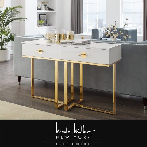 Metallic Gold Console Tables (Photo 11 of 20)