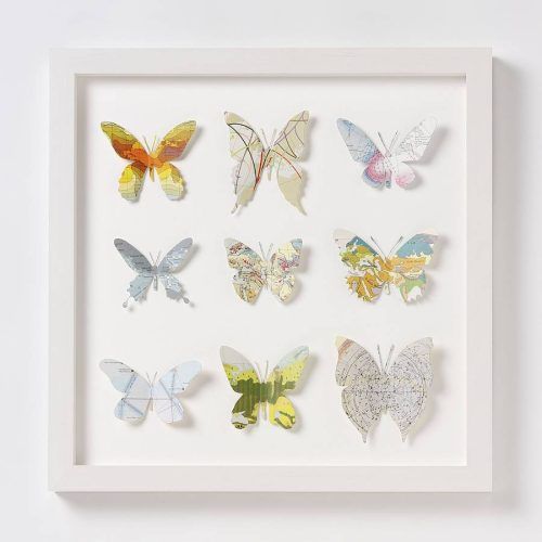 Butterfly Map Wall Art (Photo 10 of 20)