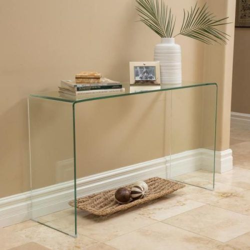 Clear Glass Top Console Tables (Photo 4 of 20)