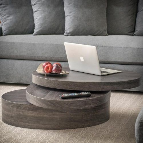 Oval Mod Rotating Coffee Tables (Photo 5 of 20)