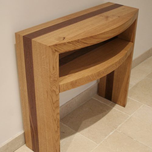 Black And Oak Brown Console Tables (Photo 12 of 20)