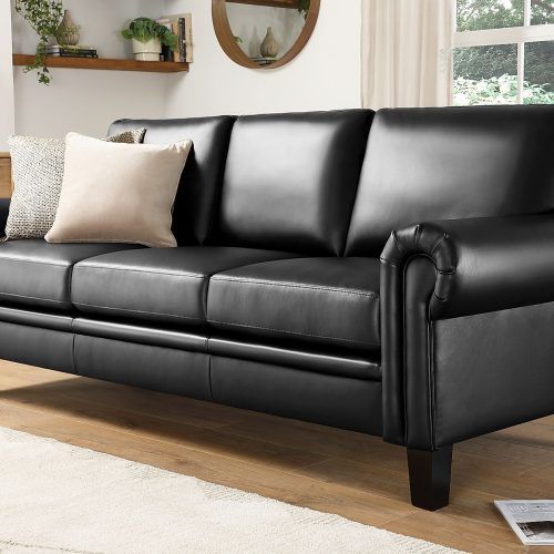 3 Seat L Shaped Sofas In Black (Photo 9 of 20)