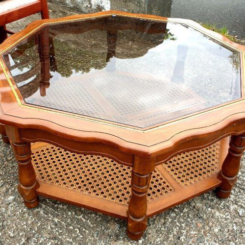 Octagon Glass Top Coffee Tables (Photo 7 of 20)