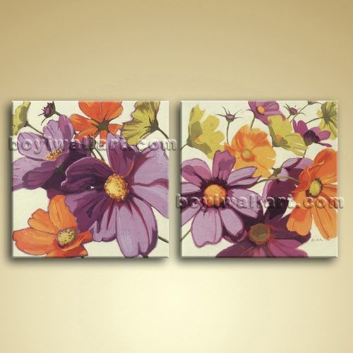 Abstract Floral Canvas Wall Art (Photo 1 of 20)