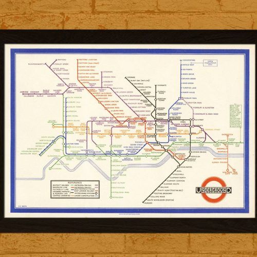 London Tube Map Wall Art (Photo 13 of 20)