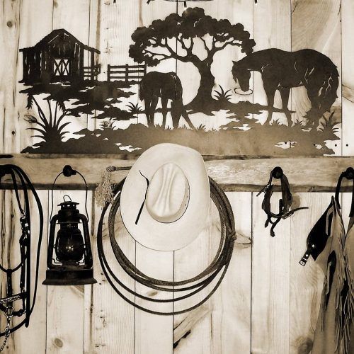 Western Metal Art Silhouettes (Photo 4 of 30)