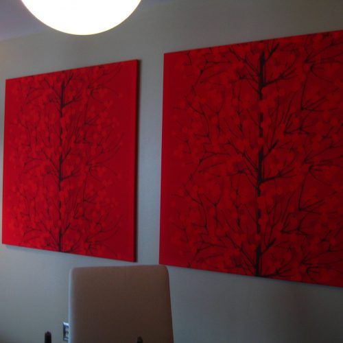 Red Fabric Wall Art (Photo 1 of 15)