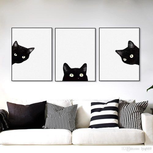 Cat Canvas Wall Art (Photo 4 of 20)
