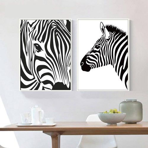 Zebra Wall Art Canvas (Photo 7 of 25)