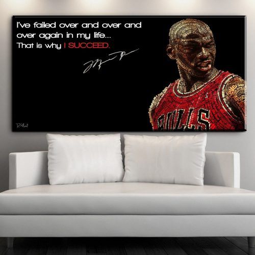 Michael Jordan Canvas Wall Art (Photo 9 of 15)