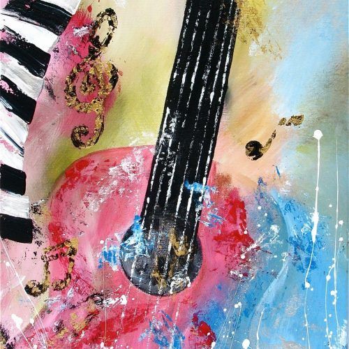 Abstract Musical Notes Piano Jazz Wall Artwork (Photo 19 of 20)
